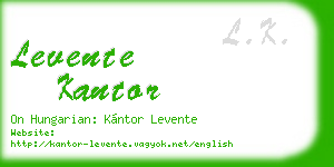 levente kantor business card